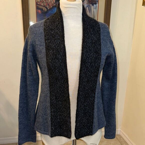 Indigenous One Weave Blue/Gray Alpaca Sweater Size Small - Picture 6 of 11